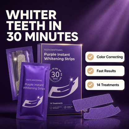 PurpleDent Instant Whitening Strips – 14 Treatments