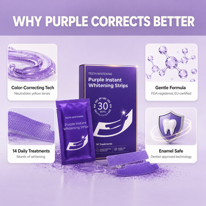 PurpleDent Instant Whitening Strips – 14 Treatments