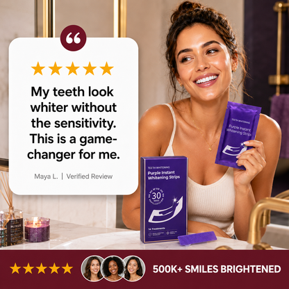 PurpleDent Instant Whitening Strips – 14 Treatments