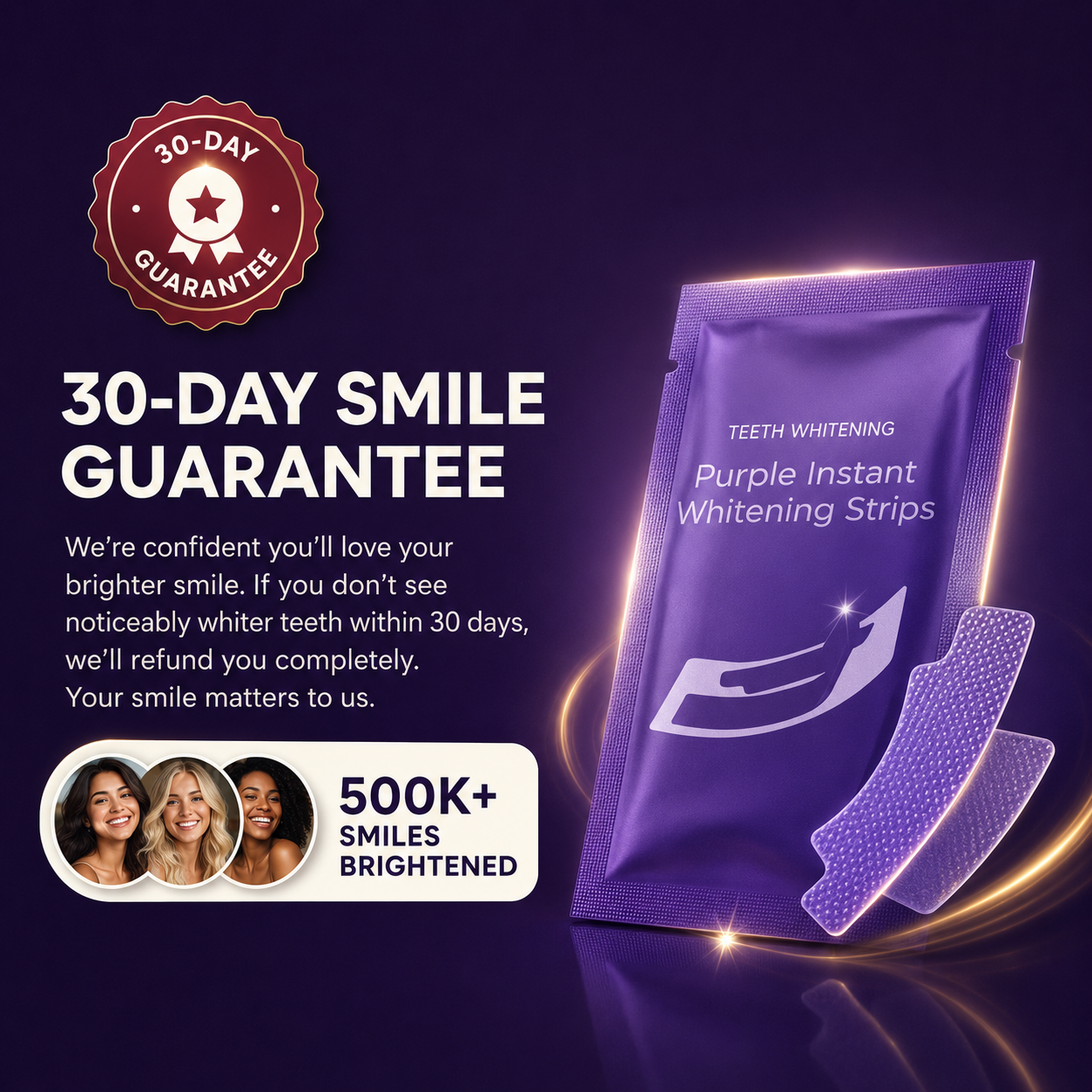 PurpleDent Instant Whitening Strips – 14 Treatments