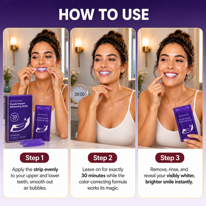 PurpleDent Instant Whitening Strips – 14 Treatments